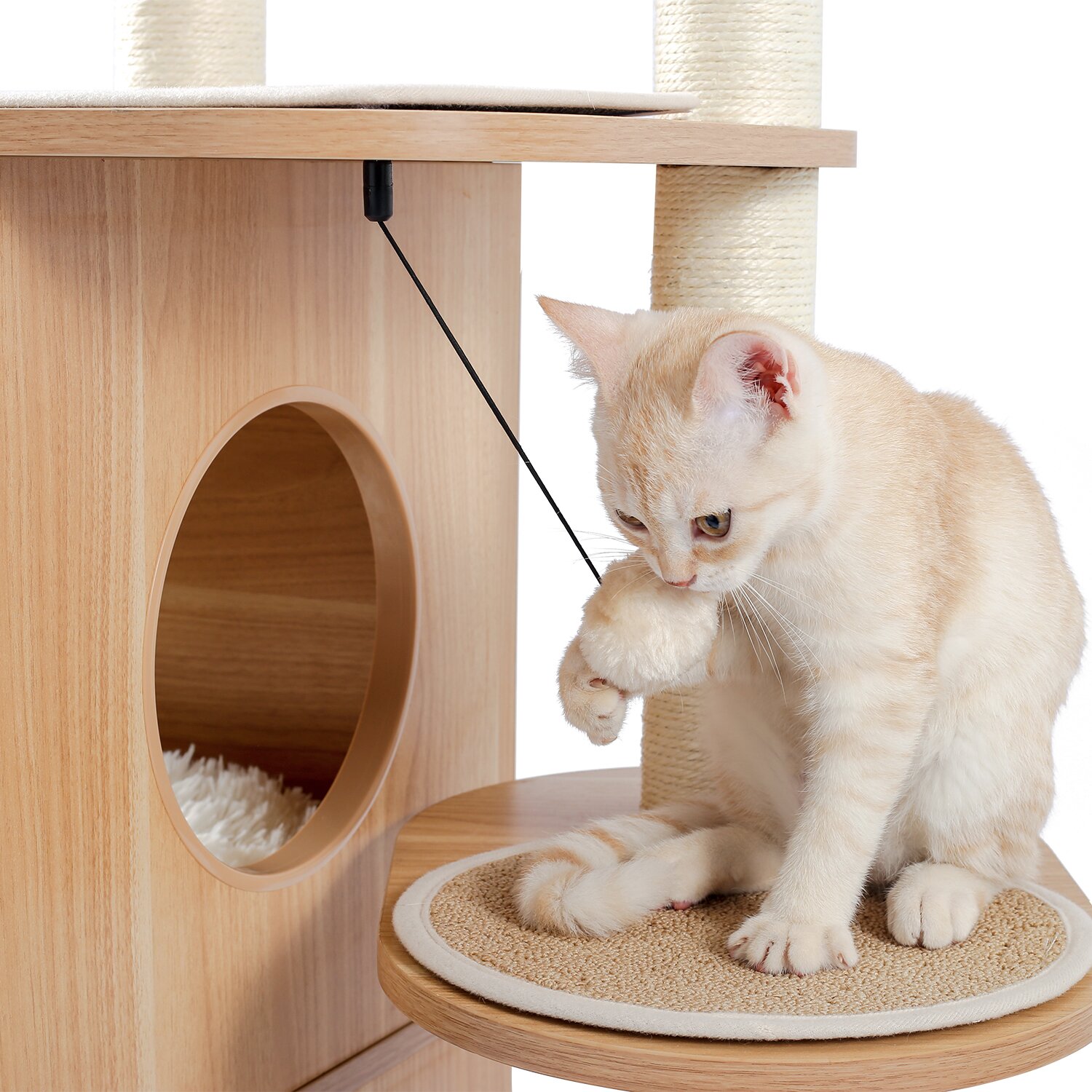 【Pet】47 Wooden Luxury Cat Tree