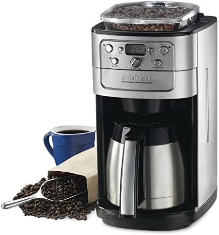 CUISINART DGB-800C Cuisinart Fully Automatic 12-Cup Burr Grind & BrewTM Coffeemaker, Black/Silver, 1 Count, , Silver