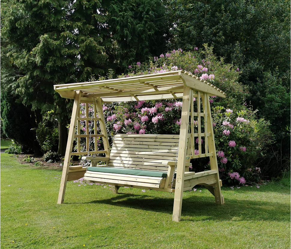 【Home&Garden】【BS】Antoinette Wooden Three Garden Swing - 2.3 m (7 ft 6 in)