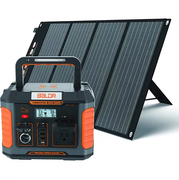 【Appliances】Baldr Solar Generator 330W, Portable Power Station Backup Battery 288Wh