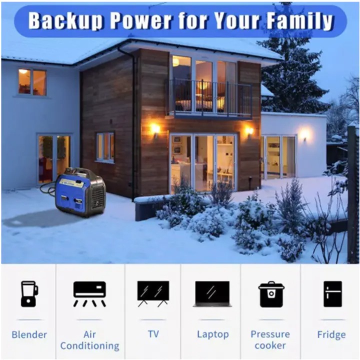 3300W Ultra Quiet Portable Generator, Gas Powered, EPA Compliant