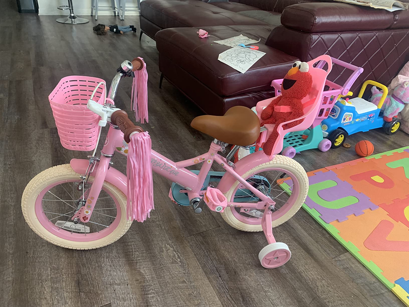 【Sports&Outdoors】Little Daisy Kids Bike for 2-9 Years Girls with Training Wheels & Front Handbrake