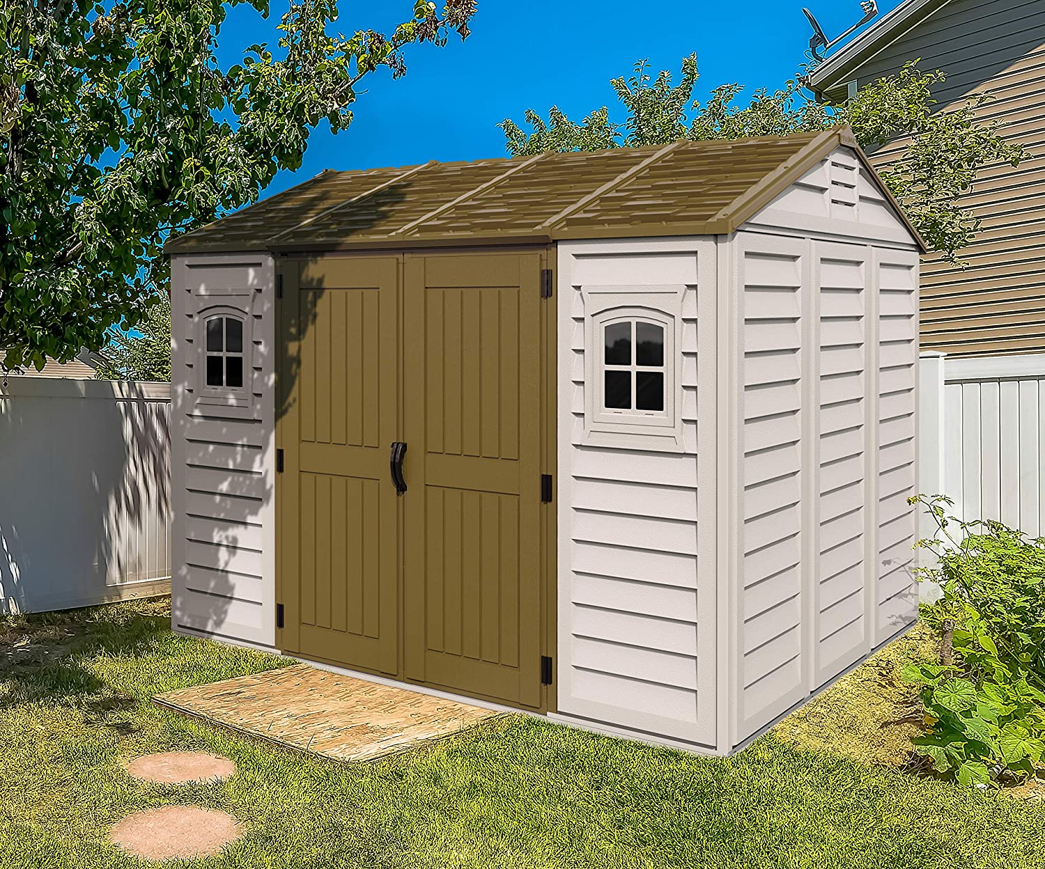 10.5’ x 8’ Plastic Garden Storage Shed