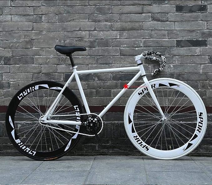 MU Road Bicycle, 26 inch Bikes, Stripped Back Fixie Brake System, High Carbon Steel Frame, Road Bicycle Racing, Men's and Women Adult,Z