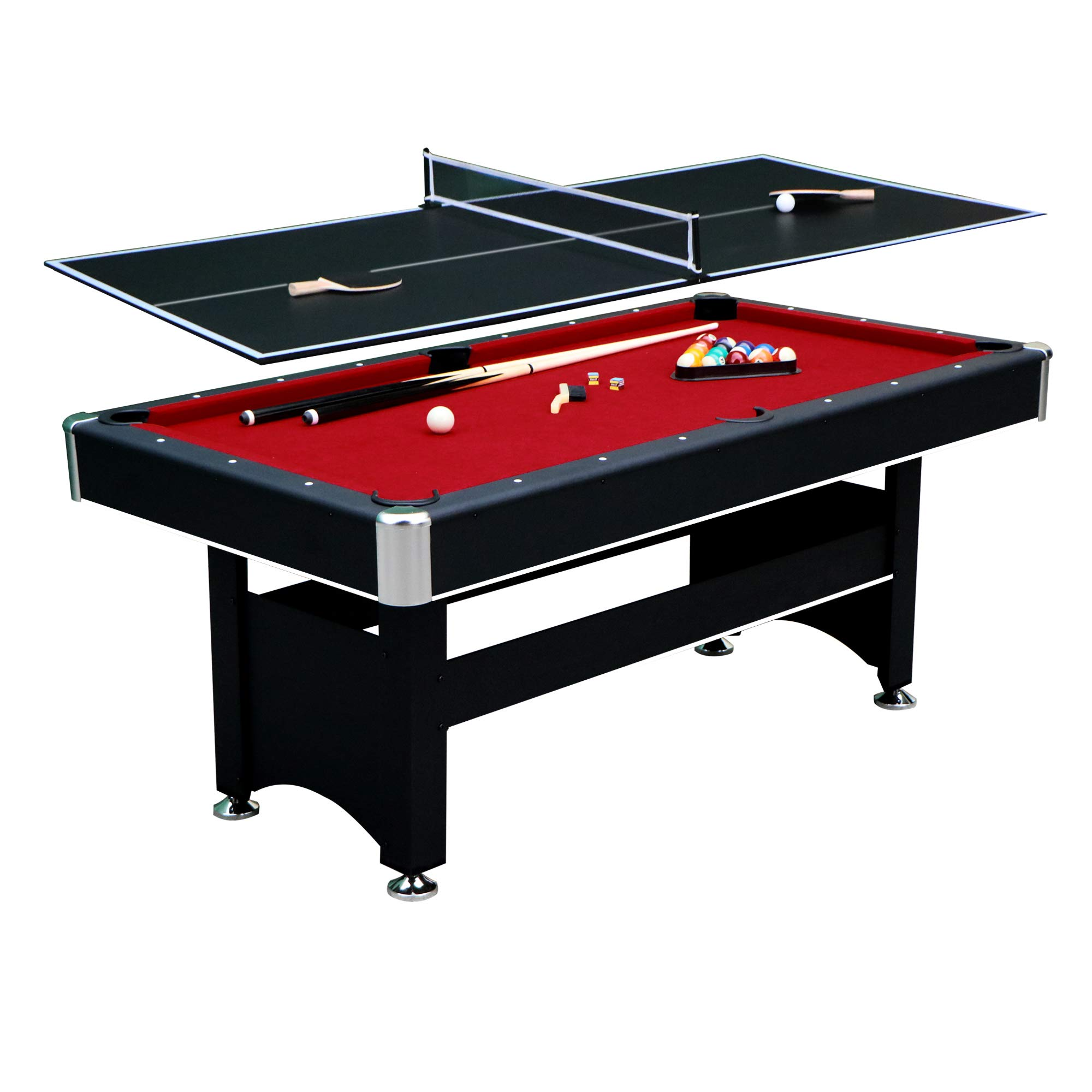 【Sports&Outdoors】Spartan 6-Ft Pool & Table Tennis Multigame Table for Family Recreation Game Rooms