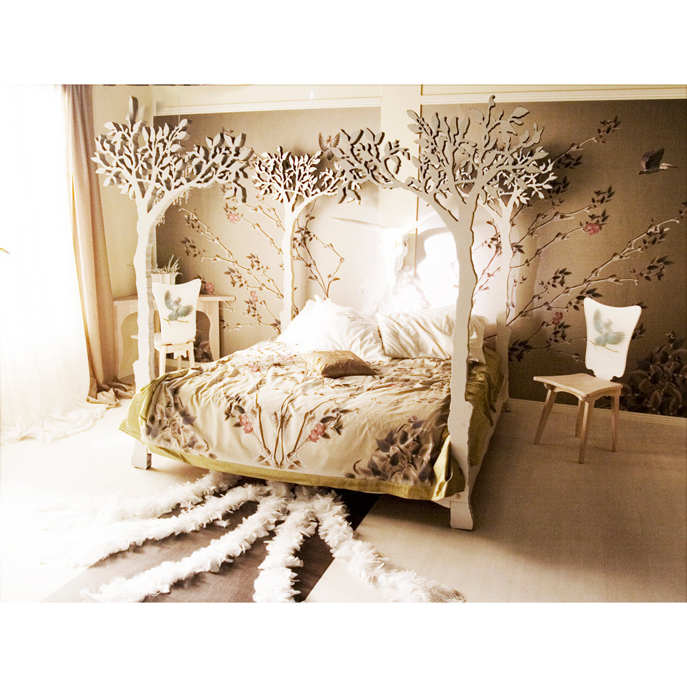 【Furniture】Under the apple tree canopy bed - modern romantic sleep therapy woodland fairy tale