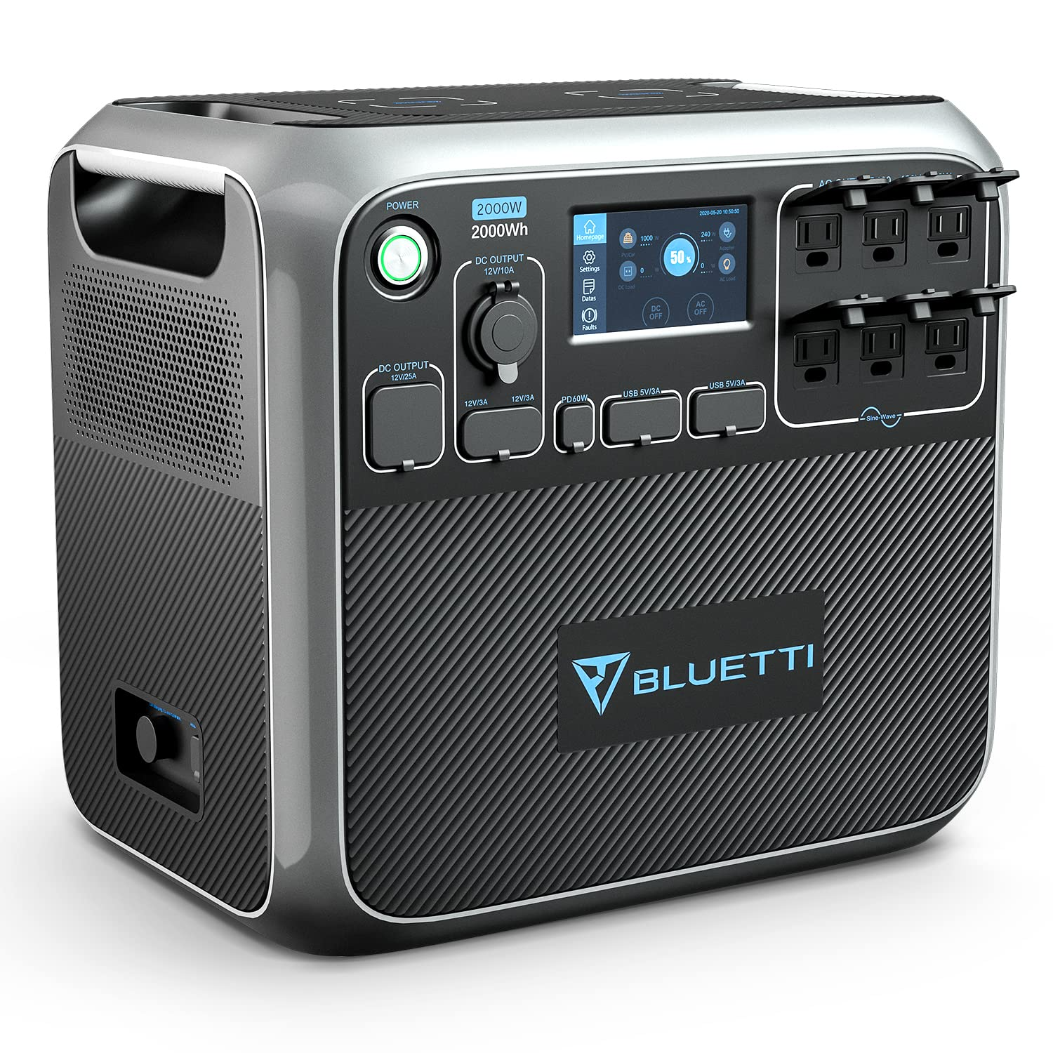 【Appliances】Portable Power Station AC200P, 2000Wh LiFePO4 Battery Backup w 6 2000W AC Outlets