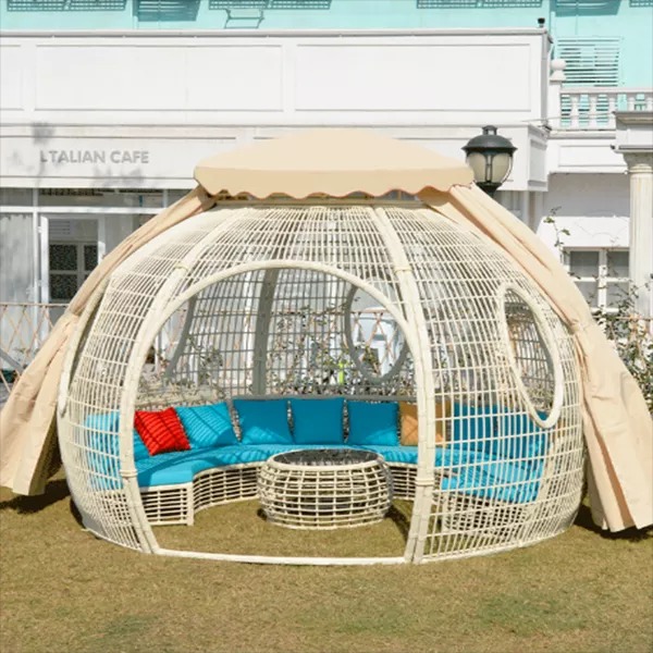 【Home&Garden】OUTDOOR TERRACE RATTAN AWNING TENT GAZEBO
