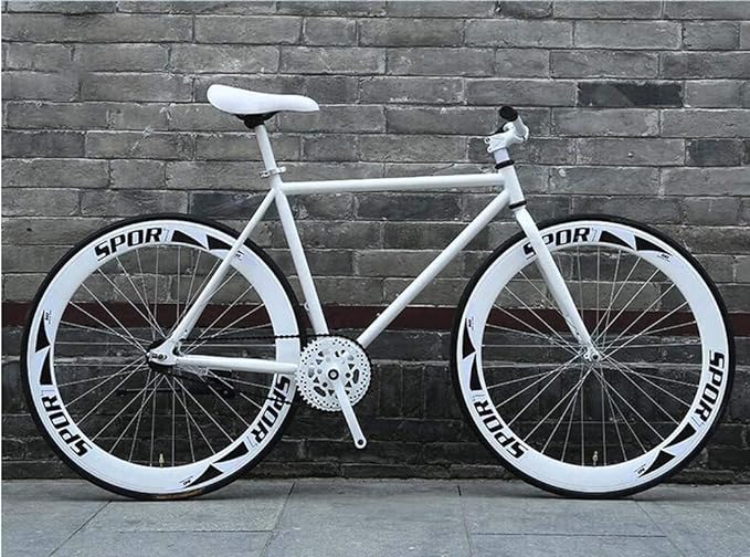 MU Road Bicycle, 26 inch Bikes, Stripped Back Fixie Brake System, High Carbon Steel Frame, Road Bicycle Racing, Men's and Women Adult,Z