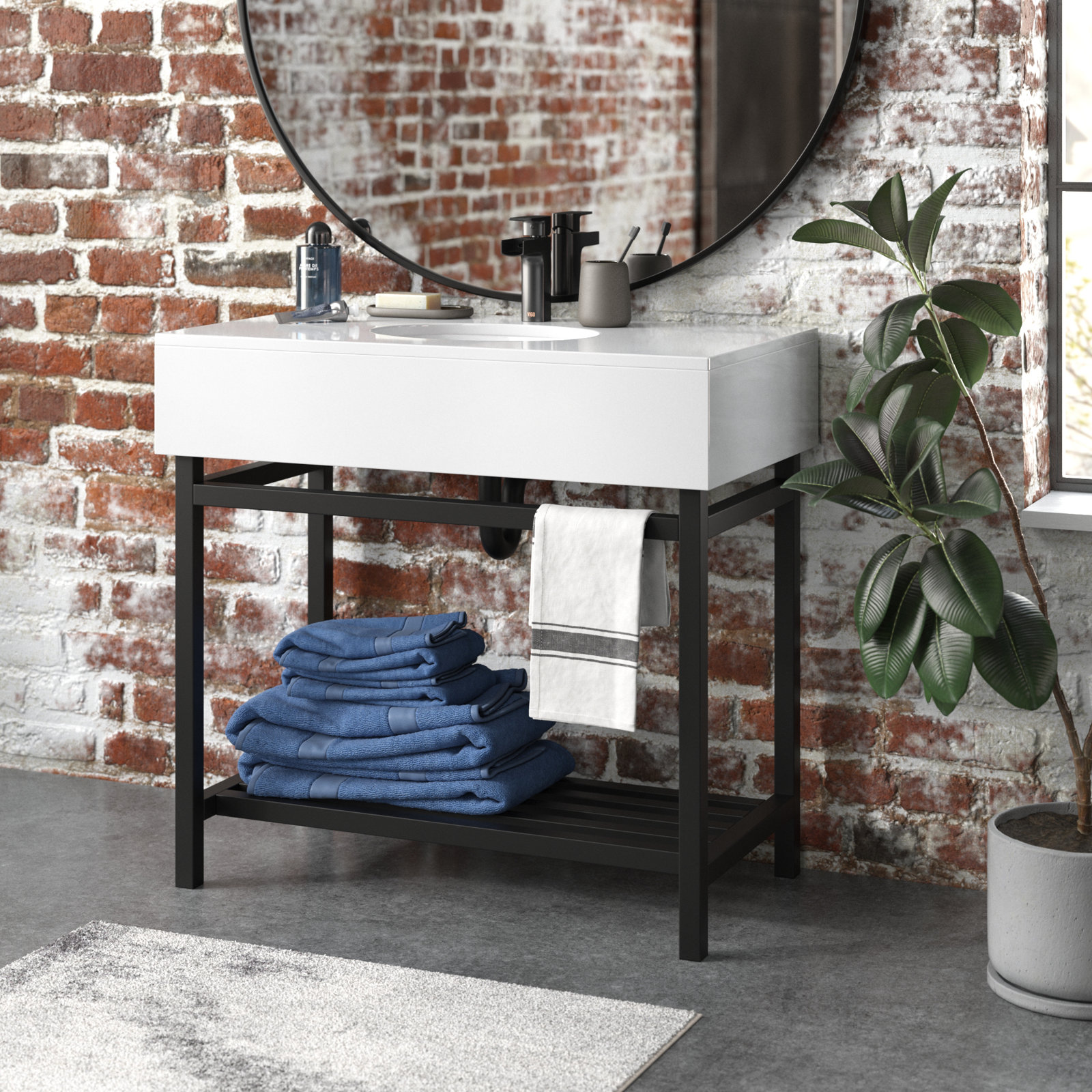 【Home Improvement】Whittier 36” Single Bathroom Vanity Set