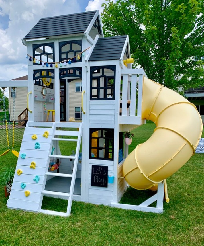 【Sports&Outdoors】【BS】Stilt house children's slide complete set free shipping