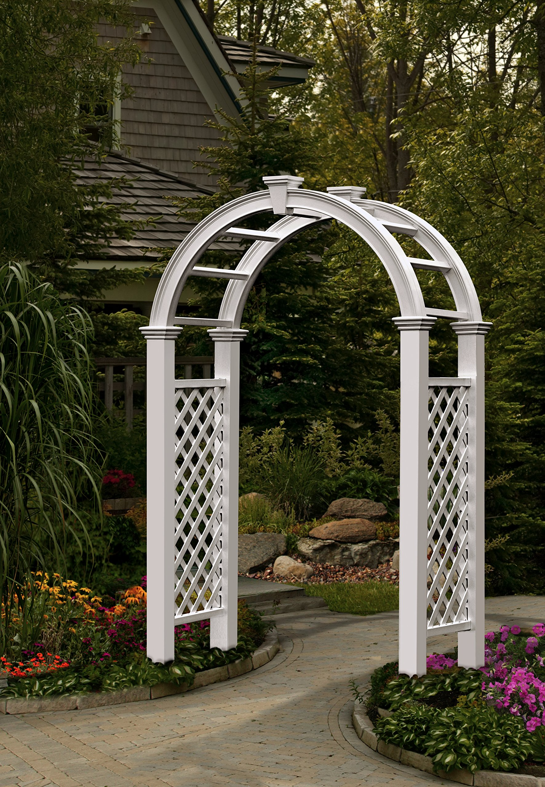 【Home&Garden】102.25 x 60 x 28 inches Nantucket Legacy Arbor, White