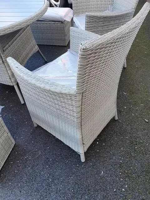 【Home&Garden】【BS】9 seater luxury set of garden furniture in grey rattan