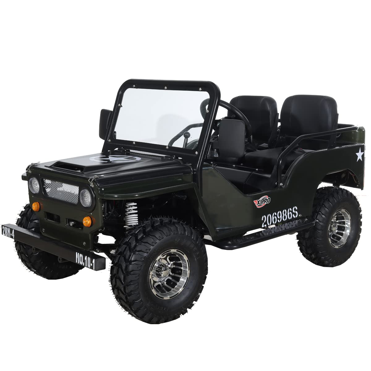 【Sports&Outdoors】X-PRO 125cc Go Kart with 3-Speed Semi-Automatic Transmission w/Reverse