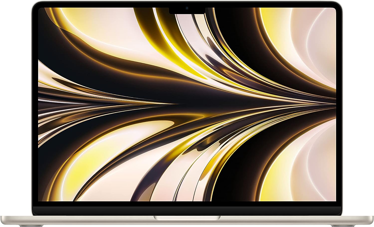Apple 2022 MacBook Air laptop with M2 chip: 13.6-inch Liquid Retina display, 8GB RAM, backlit keyboard, 1080p FaceTime HD camera. Works with iPhone and iPad; Starlight