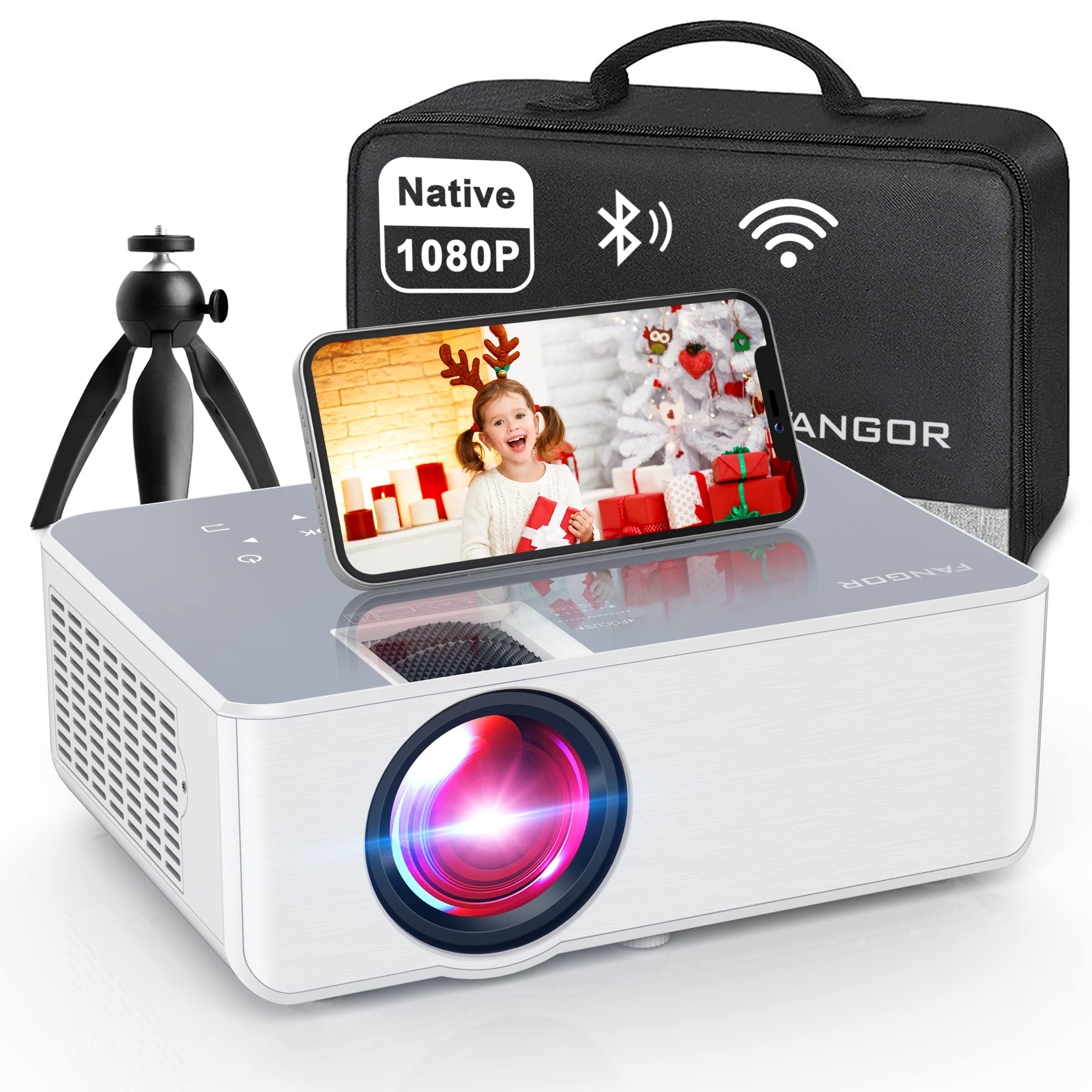 【Electronics】1080P HD Projector, WiFi Projector Bluetooth Projector, 230