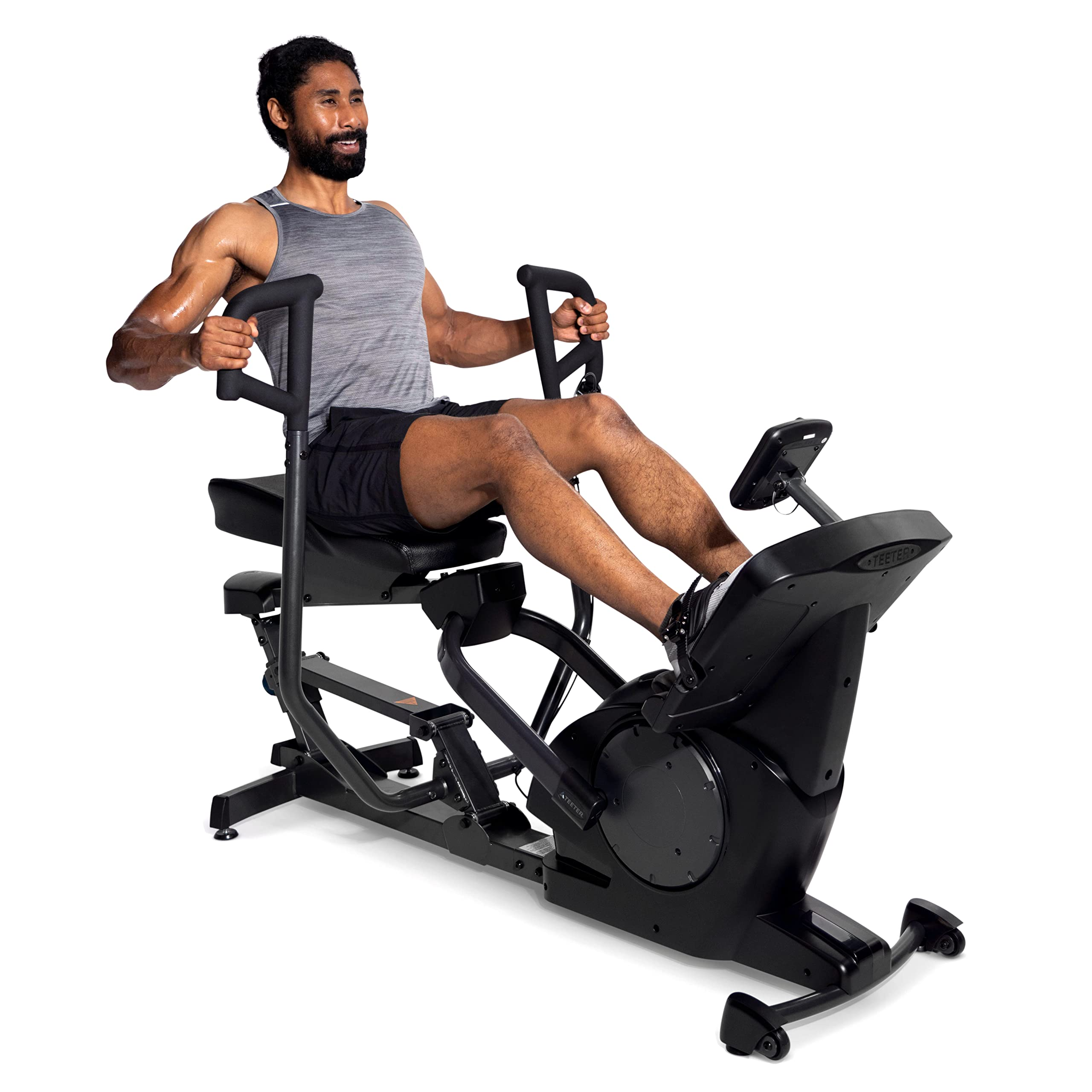 【Sports&Outdoors】Power10 Rower with 2-Way Magnetic Resistance Elliptical Motion – Indoor Rowing Machine w/Bluetooth HRM