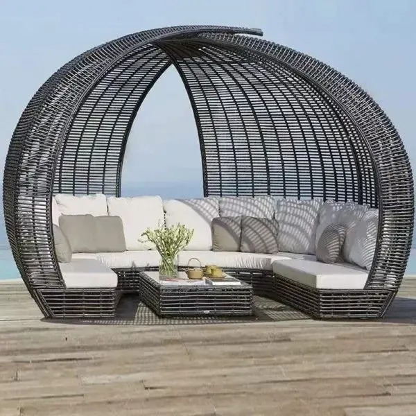 【Home&Garden】Outdoor Lying Bed Rattan Creative
