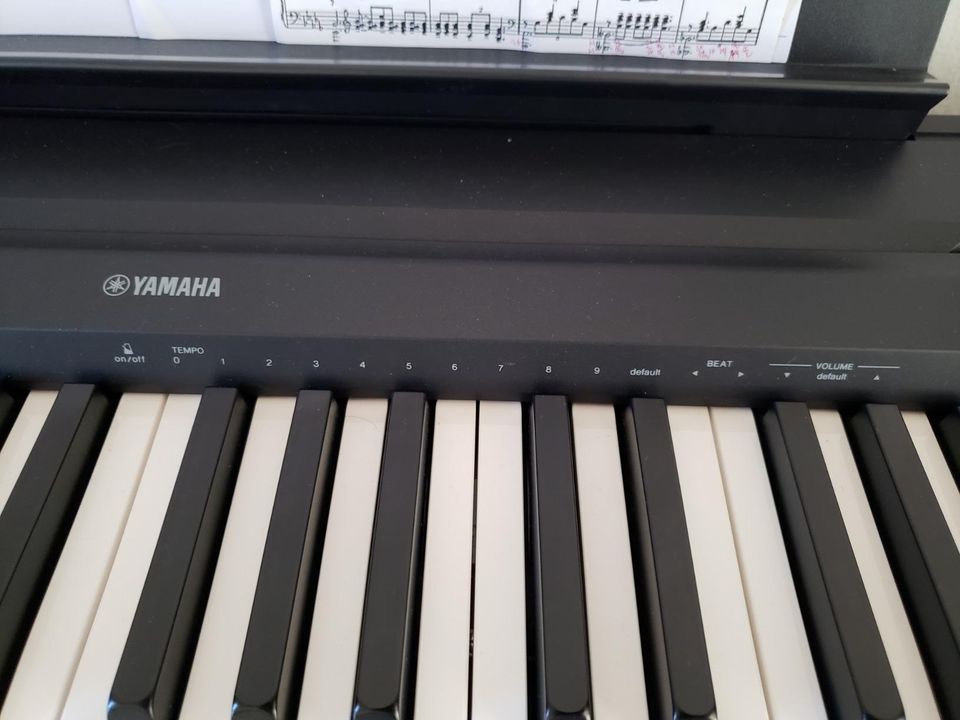 YAMAHA P45 88-Key Weighted Digital Piano Home Bundle With Wooden Furniture Stand And Bench