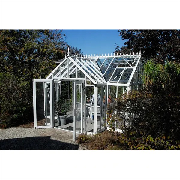 【Home&Garden】Janssens Royal Antique Victorian 12.833-ft L x 13.167-ft W x 9.667-ft H White Greenhouse