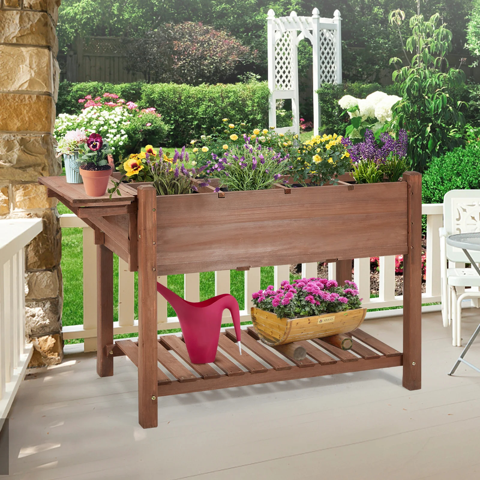 【Home&Garden】Fraser-James Wood Elevated Planter