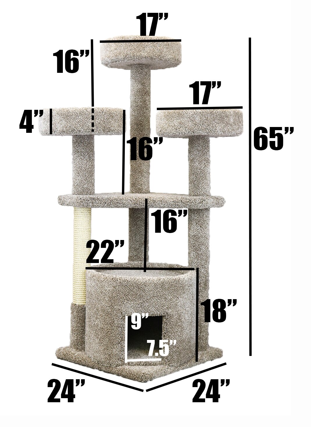 【Pet】65 Maine Coon House Cat Condo