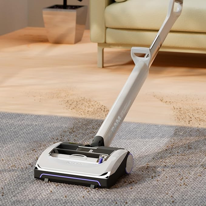 Gtech AirRAM Platinum | Cordless Lightweight Upright Vacuum Cleaner | Enhanced AirLoc Technology | Reinforced with Aluminium | Anti Hair Wrap | 22V Lithium Battery 60 Mins Runtime