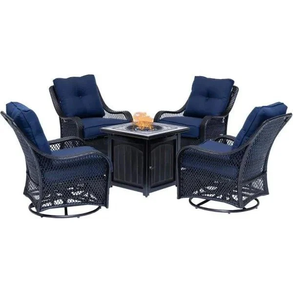 【Home&Garden】5-Piece Steel Patio Fire Pit