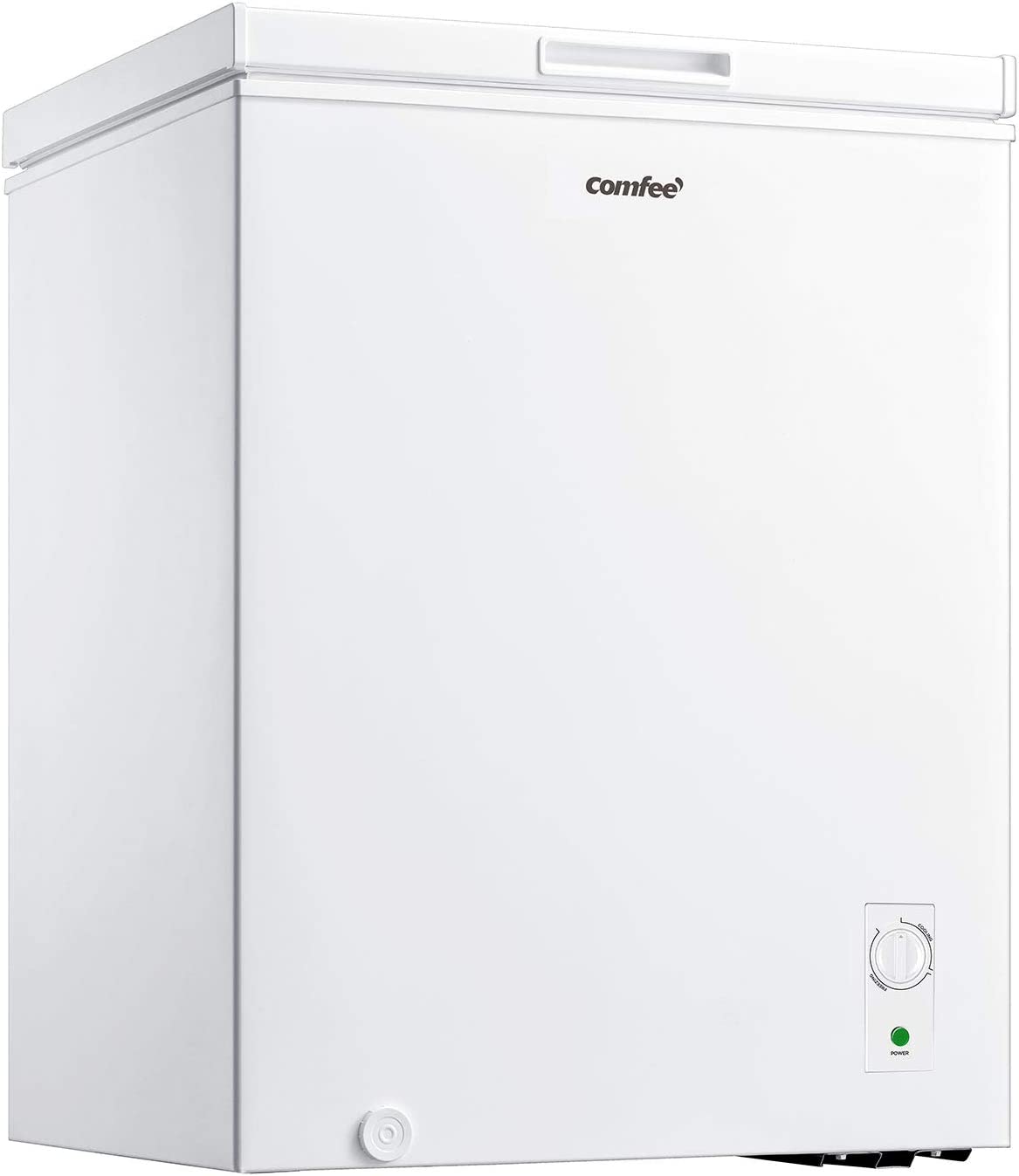 142L Freestanding White Chest Freezer with Adjustable Thermostats