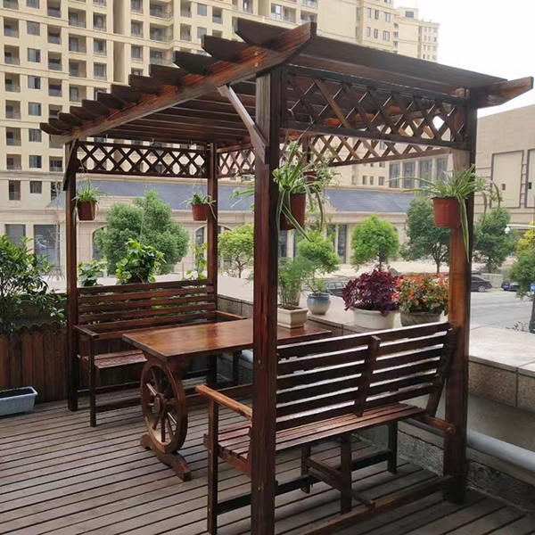 【Home&Garden】Outdoor courtyard log cabin pavilion