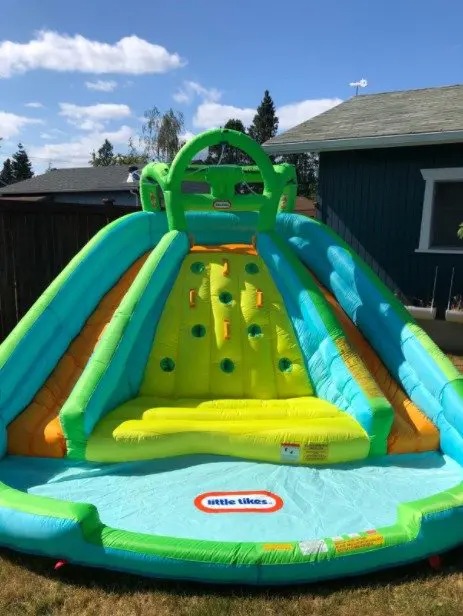 【Sports&Outdoors】Mountain River Race Inflatable Slide Bouncer Multicolor