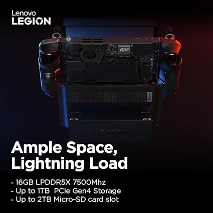 Lenovo Legion Go Handheld Gaming Console | 8.8 inch 2K Display | Detachable Controllers | AMD Ryzen Z1 Extreme | 16GB RAM | 512GB SSD | Windows 11 Home | 3 Months Xbox Games Pass