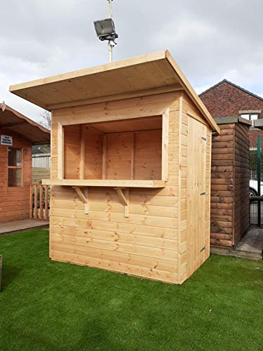 【Home&Garden】Garden Bar Drinks Shed 6x4 Fully T&G Quality Wooden Party Hut Serving Kiosk