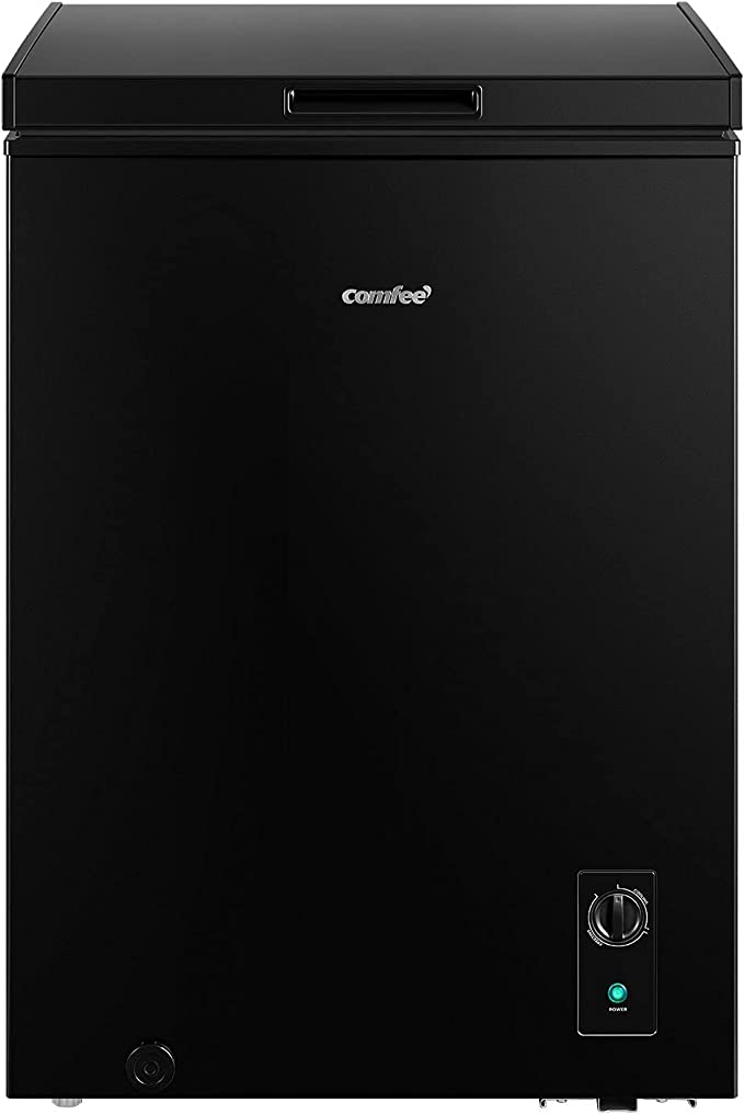 142L Freestanding White Chest Freezer with Adjustable Thermostats