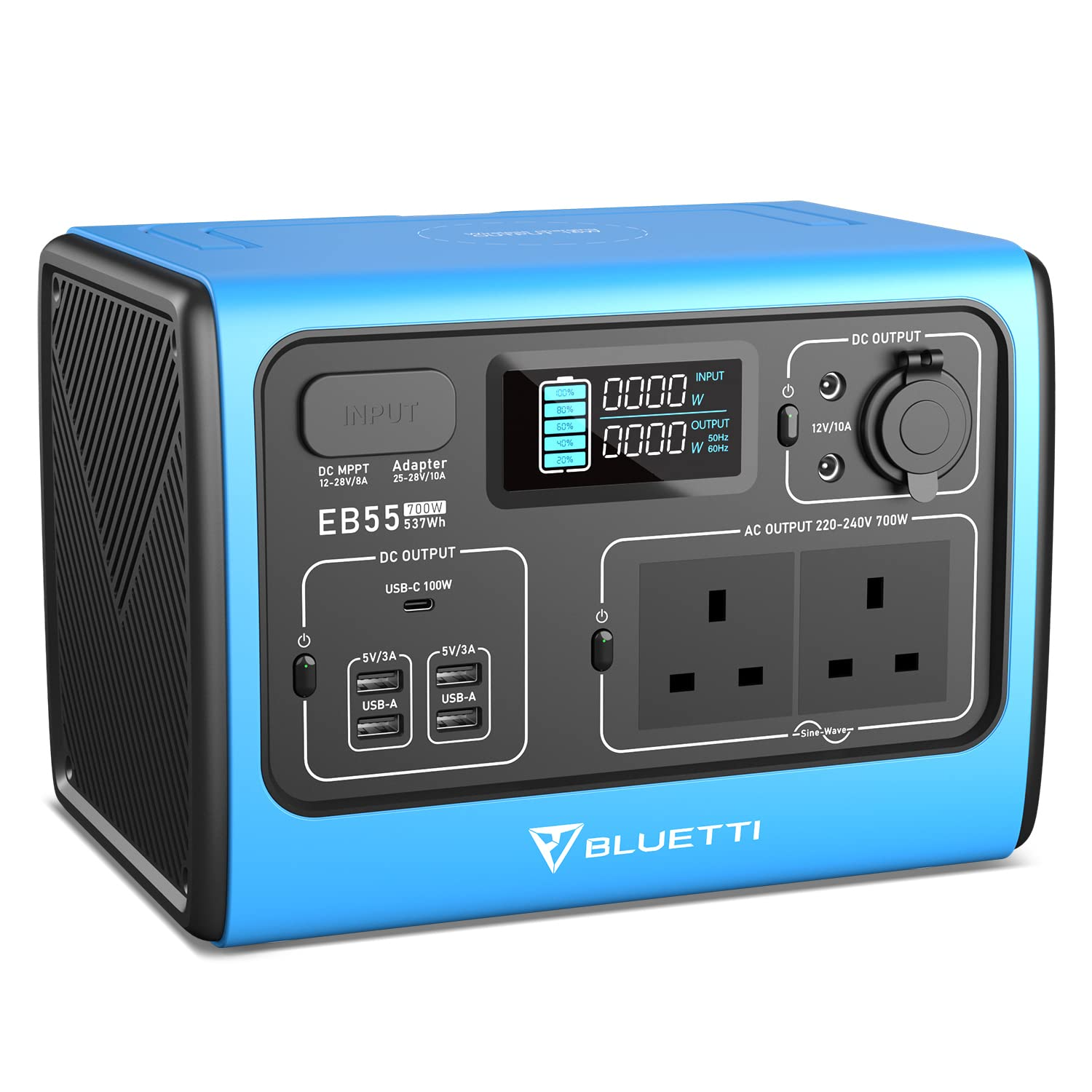 【Appliances】Solar Generator EB55 with SP200 200W Solar Panels Included, 537Wh Portable Power Station