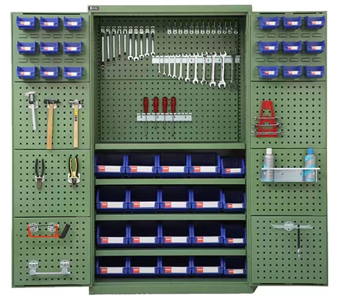 Heavy tool cabinet Leather cabinet double door Intelligent hardware tool cabinet storage cabinet