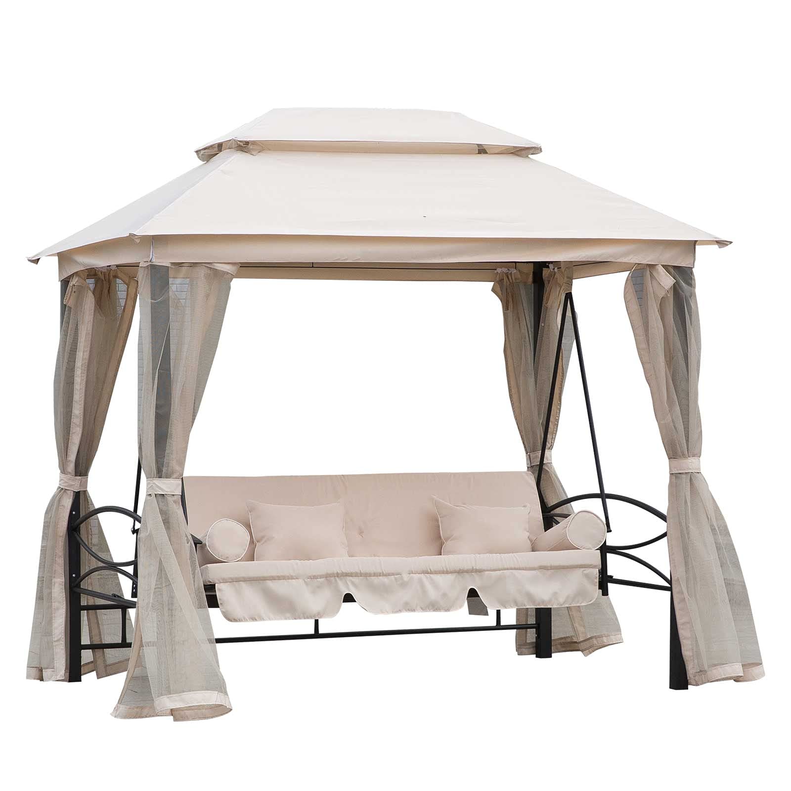 【Gazebo】【BS】Gazebo Sofa Bed Swing Set Outdoor Terrace + Cushions