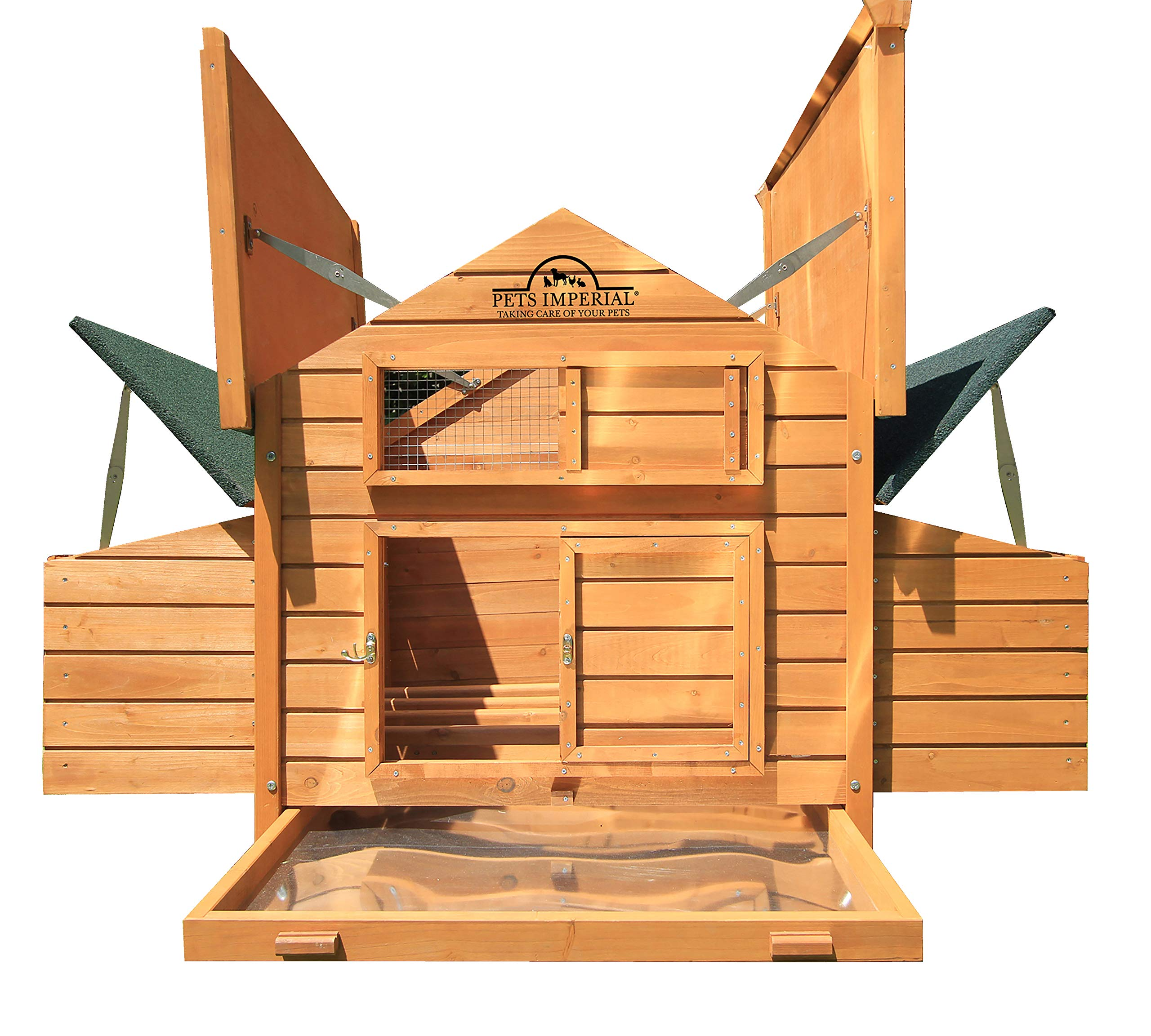 【Home&Garden】Double Savoy Large Chicken Coop with 2 Nest Boxes Suitable Up to 10 Small Birds