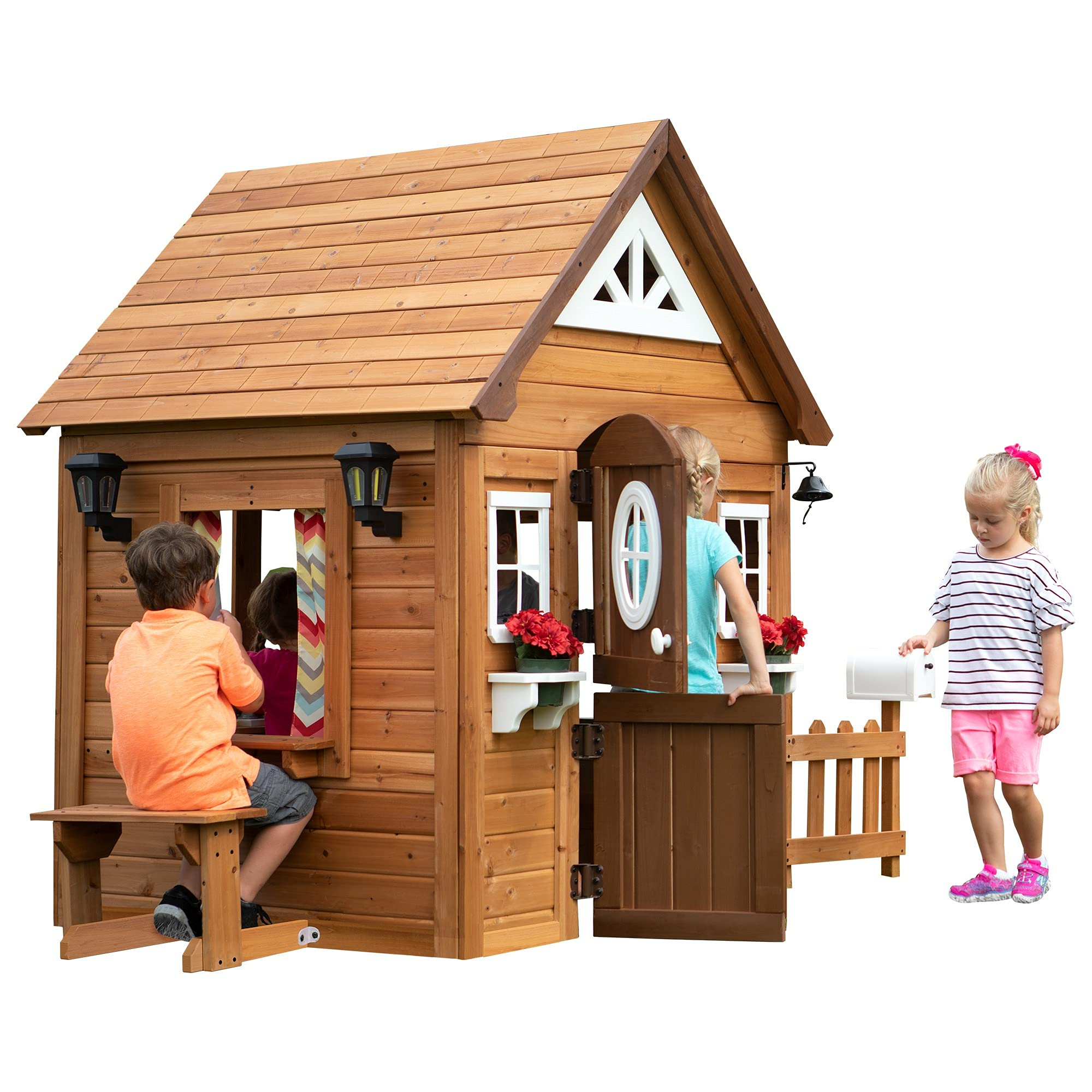 【Sports&Outdoors】Aspen All Cedar Outdoor Wooden Playhouse