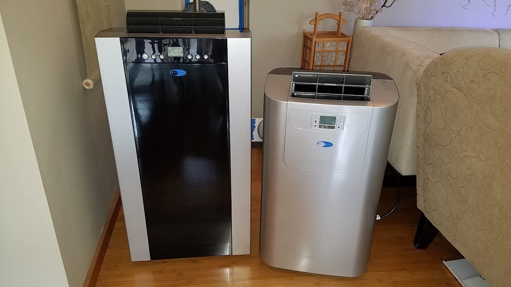 【Appliances】14,000 BTU Dual Hose Portable Air Conditioner with Dehumidifier & Fan for Rooms Up to 500 Square Feet