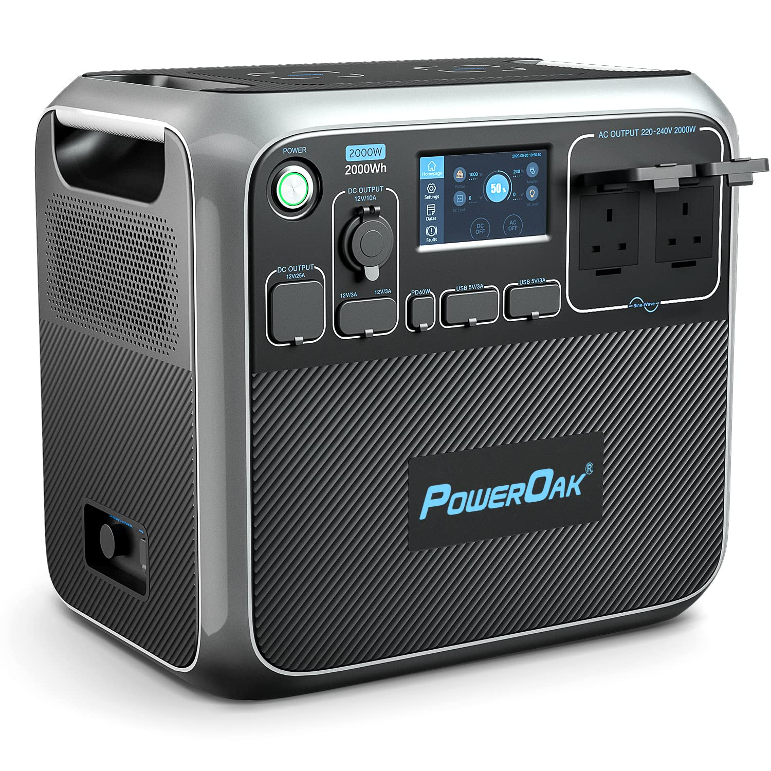 【Appliances】Portable Power Station Solar Generator with 2000Wh LiFePO4 Battery 2000W Inverter