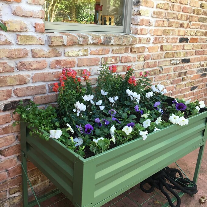 【Home&Garden】Makenna Steel Elevated Planter