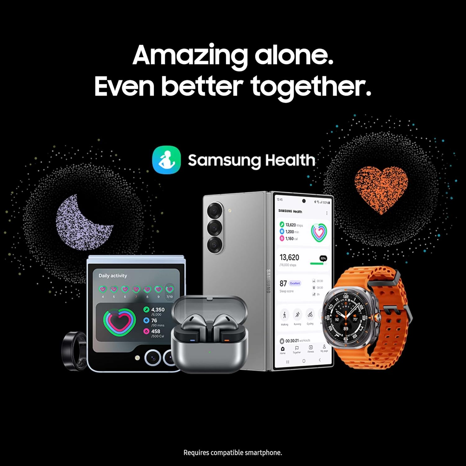 SAMSUNG Galaxy Watch Ultra 47mm LTE AI Smartwatch w/Energy Score, Wellness Tips, Heart Rate Tracking, Sleep Monitor, Fitness Tracker, GPS, 2024,Titanium Gray