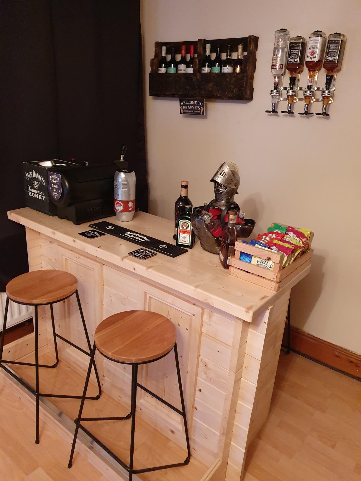 【Home&Garden】Bar Counter Man Cave Home Bar Party Lounge Wood Summer Garden Bar BBQ