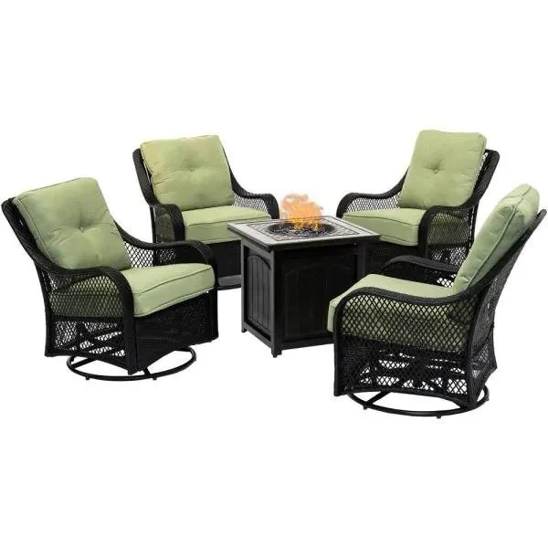 【Home&Garden】5-Piece Steel Patio Fire Pit