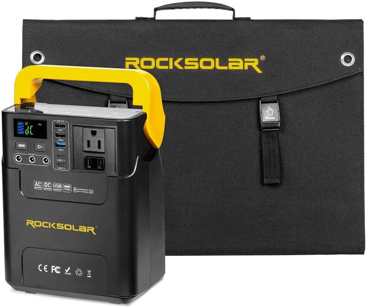 【Appliances】Power Station with Solar Panel - RS328 100W Portable Power Generator