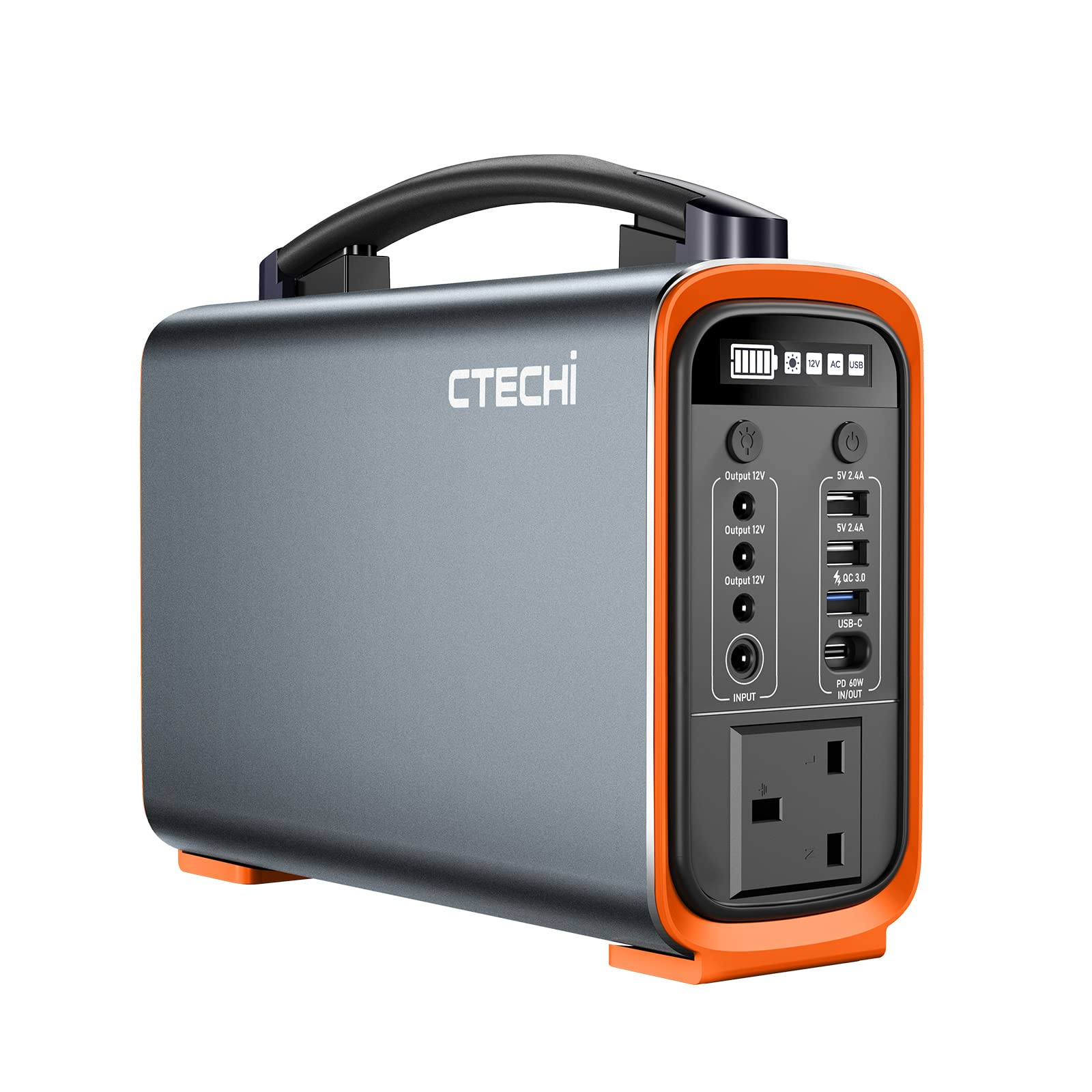 【Appliances】Portable Power Station 240Wh, 200W LiFePO4 Battery, Pure Sine Wave AC/DC/USB/PD Outlet