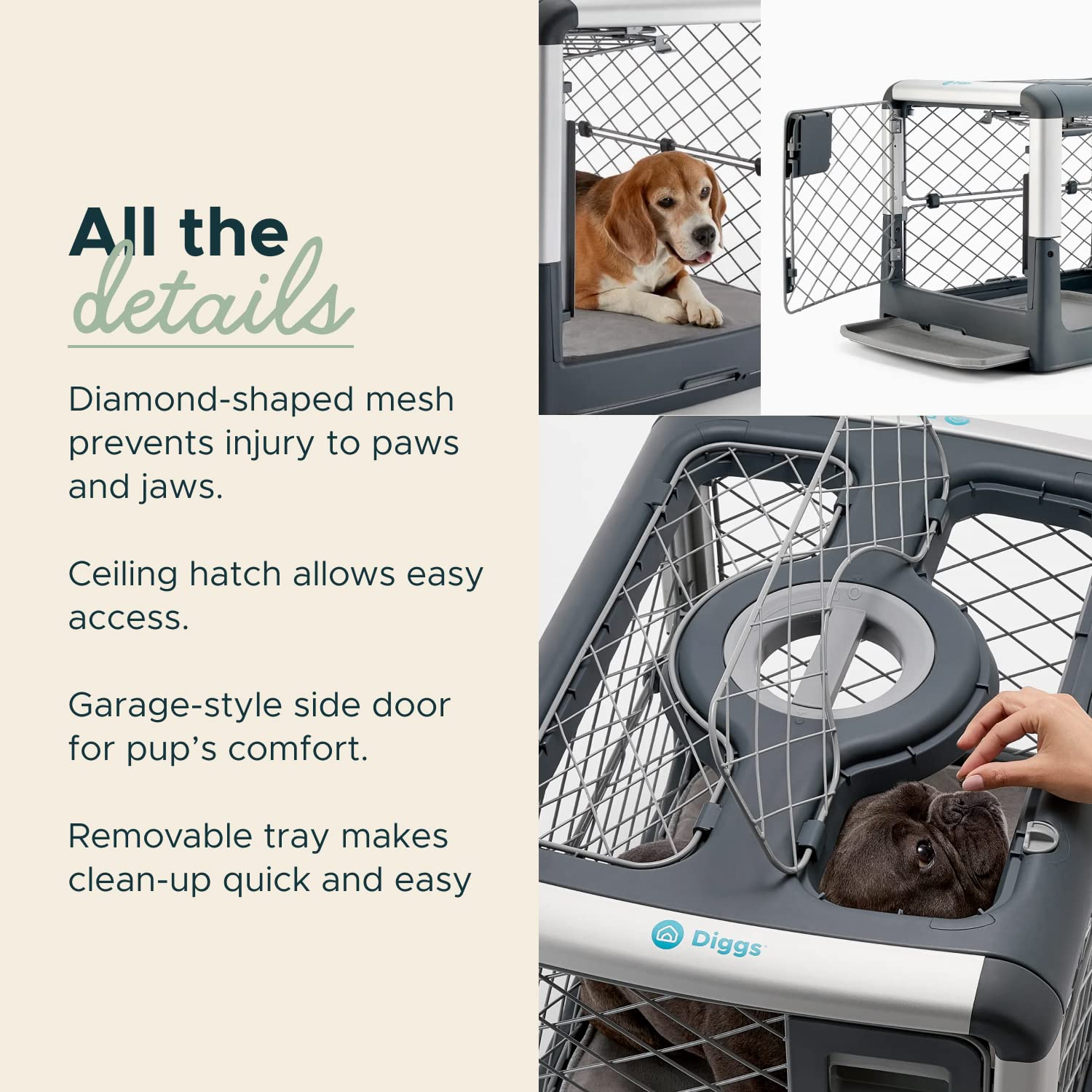 【Home&Garden】Revol Dog Crate (Collapsible Portable Travel Dog Crate, Dog Kennel) for Small Dogs & Puppies
