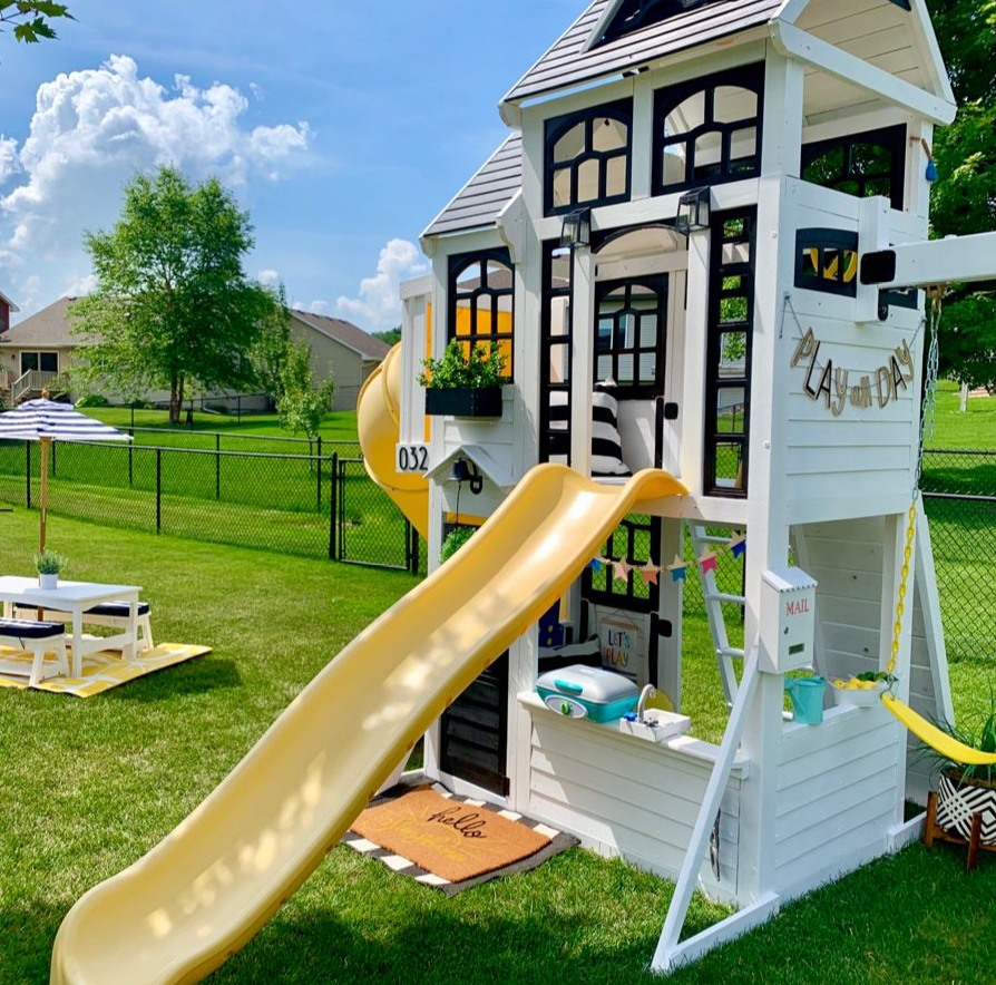【Sports&Outdoors】【BS】Stilt house children's slide complete set free shipping