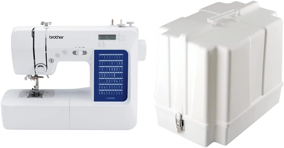 Brother CS7000X Computerized Sewing and Quilting Machine, 70 Built-in Stitches, LCD Display, Wide Table, 10 Included Feet, White